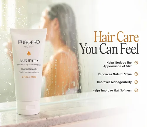 Miniatura 5 de Bain Hydra Champú Orgánico Hidratante para cabello seco con ligera hidratación Champús suaves para suavidad y brillo Champú hidratante de uso