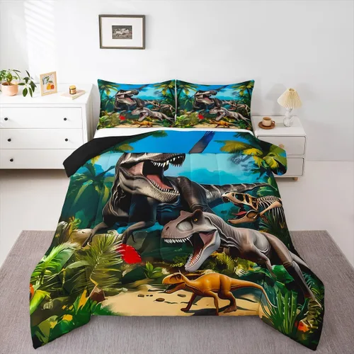 Miniatura 38 de Feelyou Juego de edredón con estampado de elefante étnico para niñas y niños, edredón de elefante, estilo bohemio exótico, juego de ropa de cama
