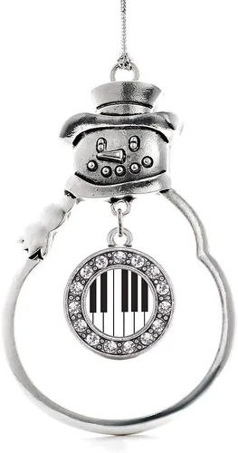 Miniatura 13 de Inspired Silver - Roller Queen - Adorno de Navidad plateado - Adorno circular para árbol de Navidad con circonita cúbica - Decoración colgante