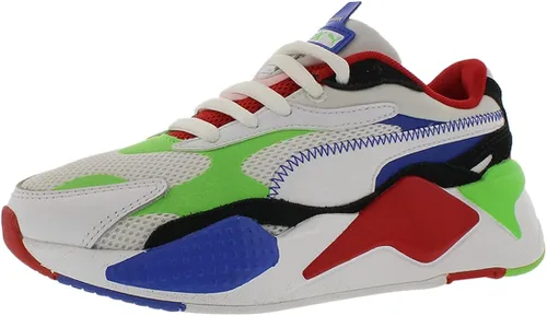 PUMA Zapatos deportivos Rs-X3 Sonic Color 2 para niños y niños, estilo casual, color negro, NegroRojo