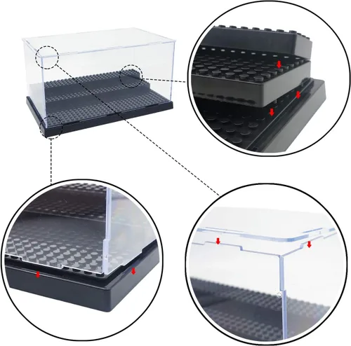 Miniatura 3 de Vitrina para bloques de figuras de acción de minifiguras, caja de exhibición de almacenamiento para minifiguras LEGO, apta para amantes de LEGO