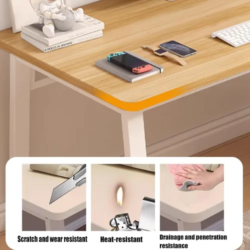Miniatura 4 de Escritorio de Computadora de Estilo Moderno Simple para Oficina en Casa, Mesa de Escritura Pequeña de 47.2 Pulgadas para Escritorio o Dormitorio