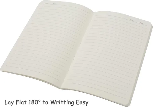 Miniatura 5 de TWONE Paquete de 3 cuadernos de viaje para viajeros o escuela, tapa blanda marrón kraft, 5.5 x 8.25 pulgadas, 96 páginas a rayas/48 hojas