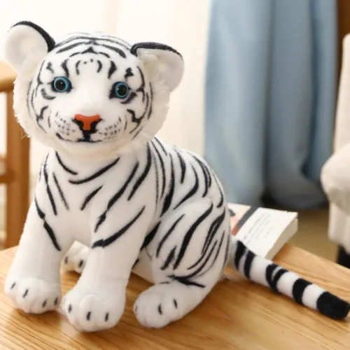 Miniatura 2 de OUKEYI Peluche de Tigres de 9 pulgadas/9.1 in, animal de peluche realista, animales de peluche para niños, regalo para niños, bebé, abrazo, tigre