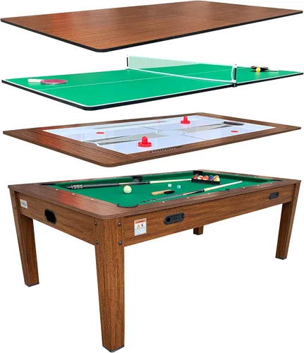 Miniatura 7 de RACK Luxor - Mesa giratoria de 7.5 pies, 4 en 1, multijuego para billar y pool