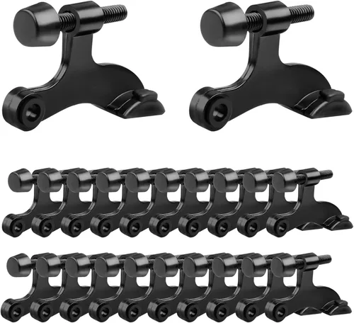 Miniatura 14 de OBTANIM - Paquete de 8 topes de puerta con bisagra de alta resistencia, topes de puerta ajustables de metal con puntas de goma para parachoques
