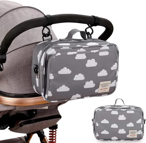 Organizador de pañales para bebé, bolsa para cochecito de bebé, contenedor de almacenamiento para toallitas y juguetes, mini bolsa de pañales para