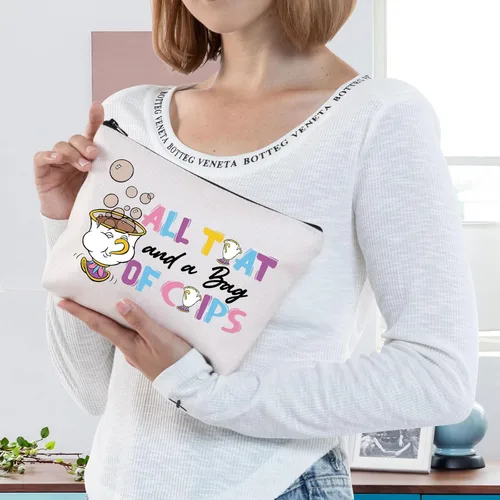 Miniatura 4 de BWWKTOP Bolsa de maquillaje Mrs. Potts And Chip Regalos inspirados en la belleza, todo eso y una bolsa de papas fritas Bolsa de maquillaje con Bolsa