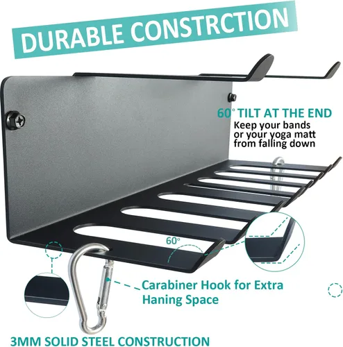 Miniatura 6 de Soporte multiusos para gimnasio, bandas de resistencia, accesorios de gimnasio en casa, bandas de fitness, ganchos resistentes para bandas