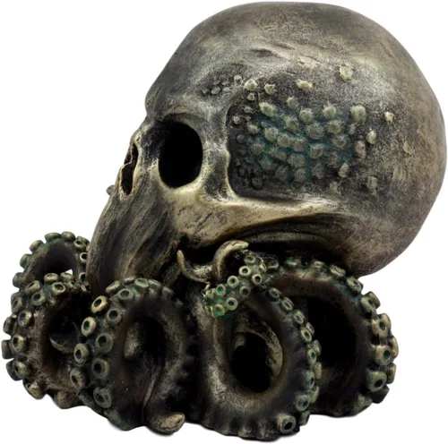 Miniatura 5 de Ebros Ocean Monster Terror Kraken Cthulhu Skull Figurine 6 pulgadas H Mythical Sea Relic Giant Pulpo Tentáculos Wyvern Cráneo Criatura Fantasía