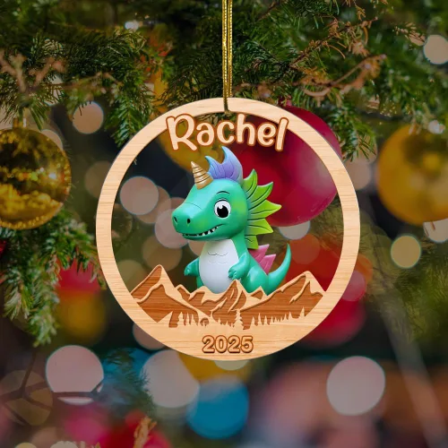 Miniatura 5 de Adorno de dinosaurio personalizado para niños, niñas, hija, hijo, dinosaurio, decoración artesanal, adornos acrílicos con nombre personalizado