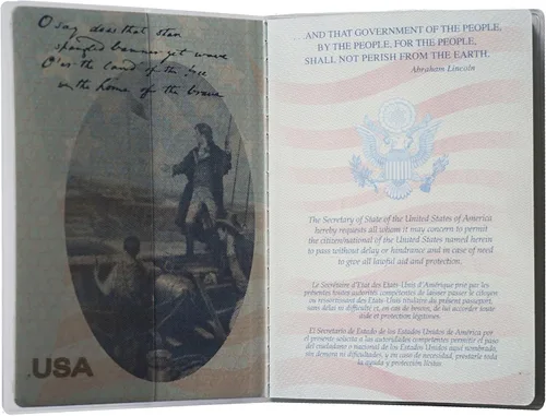 Miniatura 3 de Juego de 2 fundas de plástico de vinilo transparente resistente para pasaporte, hechas en Estados Unidos, Gris, Cartera de viaje