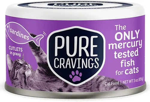 Miniatura 12 de Pure Cravings - Alimento húmedo para gatos en lata, filetes de atún en salsa, 100% probado sin mercurio, pescado húmedo en lata para gatos, sin