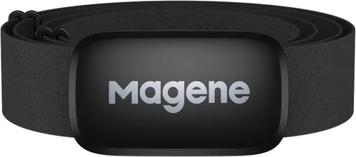 Magene Monitor de frecuencia cardíaca H64, correa de pecho con sensor de frecuencia cardíaca, protocolo ANT+/Bluetooth, compatible con aplicaciones