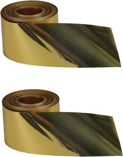 Beistle Serpentinas metálicas doradas, paquete de 2 rollos de serpentina de papel de aluminio brillante para bodas, celebraciones de Año Nuevo,
