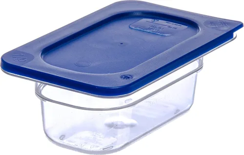 Miniatura 5 de Carlisle FoodService Products 3058360 Smart Lid Tapa de polietileno de noveno tamaño, azul oscuro, 6.8 x 4.3 x 0.5 pulgadas, 1.28 onzas