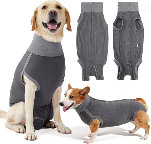Dotoner Traje de Recuperación Quirúrgica para Perros, Traje para Perros Machos y Hembras, Castración Anti-Lamido, Heridas Abdominales, Traje