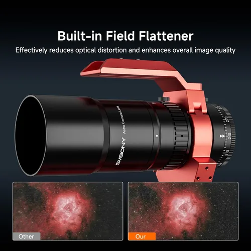 Miniatura 5 de SVBONY Telescopio SV545 Petzval Lens APO, F4.5, 7.992 in de longitud focal, plano de campo integrado, telescopio refractor profesional compatible