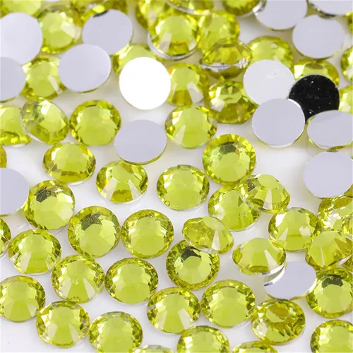 Miniatura 27 de 3000 unidades de diamantes de imitación termoadhesivos SS6 de 2mm con parte posterior plana, gemas de cristal de vidrio transparente redondas