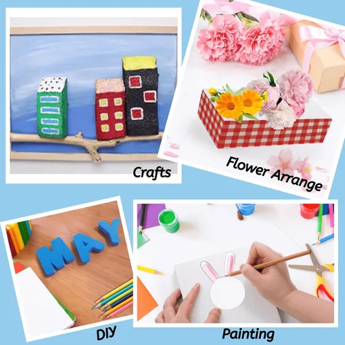 Miniatura 6 de YOUEON 12 bloques de espuma para manualidades, bloques rectangulares de espuma gruesa de 8 x 4 x 2 pulgadas, ladrillos de poliestireno para artes