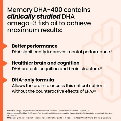 Miniatura 3 de LifeSeasons NeuroQ Memory DHA-400 - Suplemento de aceite de pescado Omega-3 - Rendimiento mental y equilibrio - Apoya la salud neuro cerebral