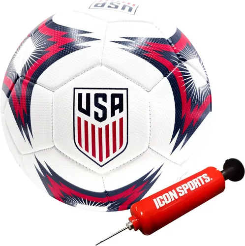 Miniatura 9 de Icon Sports Balón de fútbol oficial de la Federación de Fútbol de USA83BL-Blanco