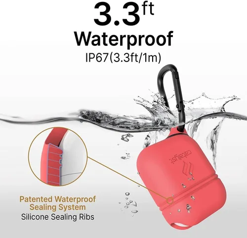 Miniatura 4 de Catalyst Funda impermeable para AirPods de 2ª generación y AirPods de 1ª generación, carga inalámbrica y USB-C, funda de alta protección contra