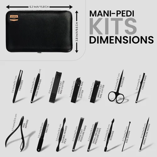 Miniatura 2 de Utopia Care Kit de cortaúñas profesional o kit de manicura para mujeres y hombres, relleno de calcetines o padrinos de boda, juego de pedicura