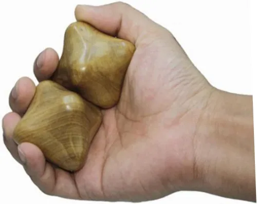 Miniatura 3 de Healeved 3 unids bolas de bola de acupresión circulación cuidado para alivio hexágono herramienta de sangre punto gatillo de mano ejercicio madera