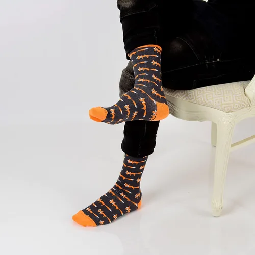 Miniatura 3 de Calcetines de media pantorrilla para hombre, diseño de animales locos, casual, algodón, talla 9, 13, divertido, colorido, novedad, arte, hombre