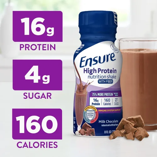 Miniatura 2 de Ensure Batido nutricional con alto contenido de proteínas con fibra, 0.56 oz de proteína, batidos de reemplazo de comidas, con nutrientes
