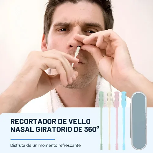 Miniatura 2 de Cortador de Vello Nasal Mejorado 2025, Herramienta Profesional 2 en 1 para Quitar Vello de Fosa Nasal, Cuchilla Afilada y Segura de Doble Cara