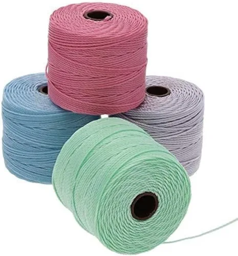 Miniatura 82 de The Beadsmith S-Lon Cordón para Cuentas – Cordón de Nylon Torcido de 0.5 mm para Ensartar, Paquete de 4, Mezcla de Neutrales Fríos, TEX210, 77