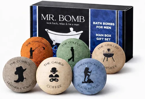 Miniatura 8 de Mr. Bomb Bigote Dude - Bombas de baño para hombres para la relajación de los hombres, regalo para él, baño varonil, aromas masculinos para hombres