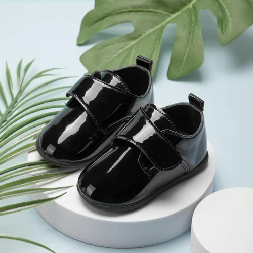 Miniatura 6 de ohsofy Zapatos Oxford de piel sintética para bebés y niños, zapatos de vestir de boda de suela suave y goma
