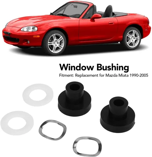 Miniatura 3 de KIMISS Derlin Buje de ventana 909925, para Miata 1990-2005, resistente a los arañazos, reemplazo de techo, accesorio de rodillo liso