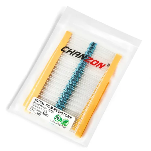 Miniatura 112 de Chanzon 100pcs 1/4W (0.25W) 62 Ohmios Resistencia fija de película metálica Ohmios 0.01 ±1% Tolerancia 62R MF Resistencias de orificio pasante