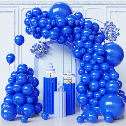Miniatura 17 de Kit de arco de globos negros y plateados, 130 guirnaldas de globos negros metálicos, globos de látex plateados metálicos de diferentes tamaños