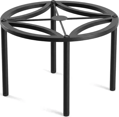 Miniatura 13 de TOSKING Soporte de metal resistente para plantas, patrón redondo de desplazamiento clásico de 9 pulgadas, patas niveladoras antideslizantes