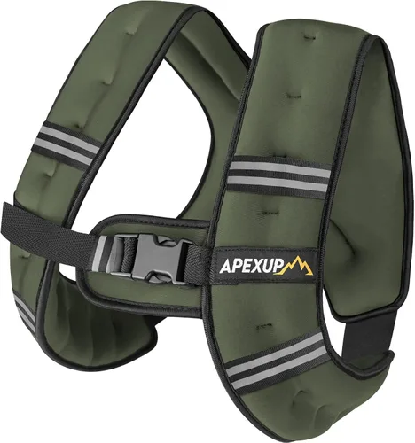 Miniatura 32 de APEXUP - Chaleco con peso de 5, 10, 15, 20, 25 y 30 libras para hombre y mujer, con rayas reflectantes, equipo para entrenamiento de fuerza y correr