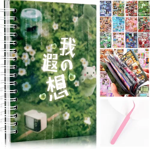 Miniatura 23 de 800 calcomanías japonesas Kawaii Heisei Retro para diario de adultos, Y2k, lindas calcomanías para álbumes de recortes, calcomanías estéticas