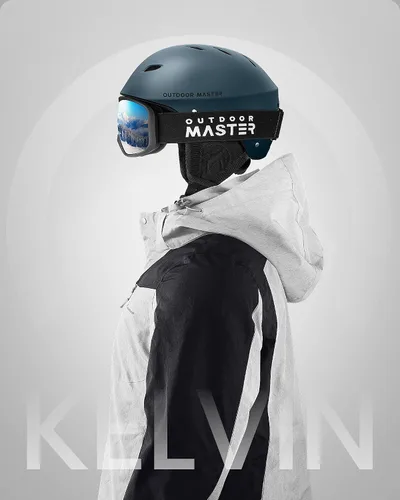 Miniatura 6 de OutdoorMaster Kelvin - Casco de esquí y snowboard para hombres, mujeres y jóvenes Azul oscuro