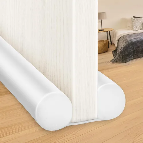 MAXTID Tope de Corriente Debajo de la Puerta Blanco de 32 Pulgadas, Sello de Puerta para Desmontaje de Clima, Barrido de Puerta para Puertas