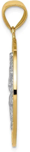 Miniatura 2 de Colgante de San Cristóbal de oro amarillo macizo de 14 quilates, 0.984in x 0.906in