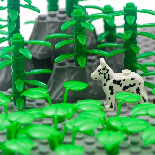 Miniatura 5 de BroTex Plantas Accesorios de Árbol Selva – Partes Botánicas Ladrillos Flor Hoja Bosque Flor Plantas Piezas Juego de Bloques de Construcción