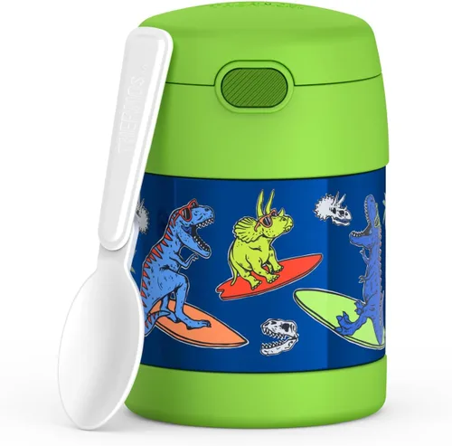 Miniatura 35 de THERMOS Funtainer - Tarro de alimentos aislado de 10 onzas, tarro de comida para niños con cuchara plegable, color negro