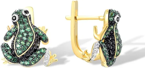 Miniatura 2 de Santuzza Aretes de plata de ley 925 chapados en oro para mujer