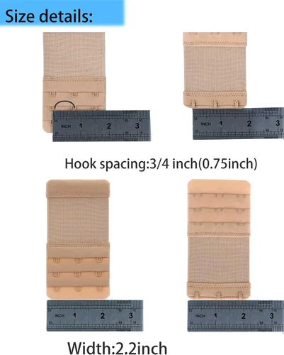 Miniatura 3 de SAMGU - Extensores de brasier para mujeres, correa de extensión de brasier elástica de 3 ganchos