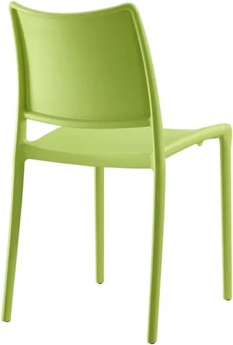 Miniatura 5 de Modway Hipster contemporáneo moderno moldeado plástico apilable silla de comedor en verde