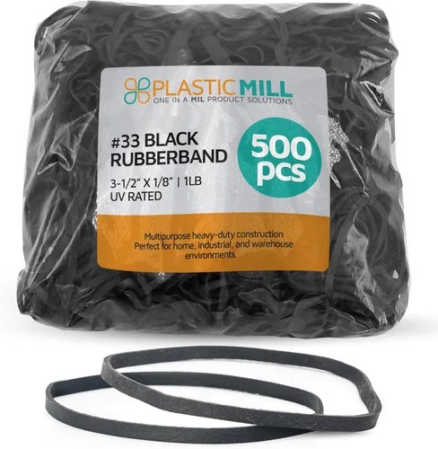 Miniatura 23 de PlasticMill Bandas de goma verde oscuro tamaño 33 (3 1/2" x 1/8") - #33 Bandas de goma de colores suministros de oficina - Bandas fuertes
